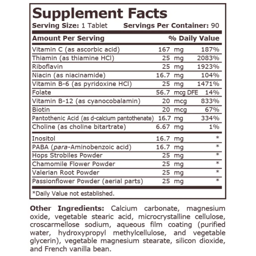 PURE NUTRITION - STRESS B COMPLEX WITH VITAMIN C, 90 Tablets - 1